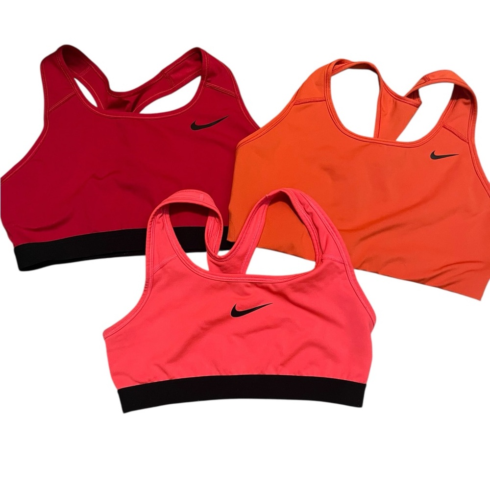 Nike Women’s Racerback Sports Bras in Red, Pink & Orange